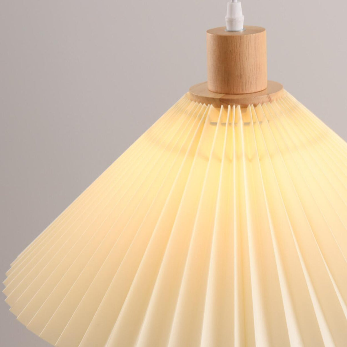Scandinavian White Fabric Conical Cone Pendant Light Image - 10