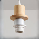 Scandinavian White Fabric Conical Cone Pendant Light Image - 13
