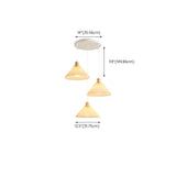 Scandinavian White Fabric Conical Cone Pendant Light Image - 23