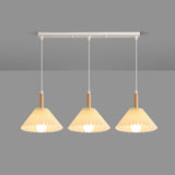 Scandinavian White Fabric Conical Cone Pendant Light Image - 6