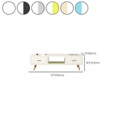 Scandinavian White Open Storage Drawers Wood TV Stand #size