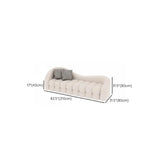 Scandinavian White Sherpa Fabric Concealed Support Sofa Image - 14