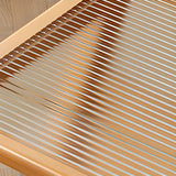 Scandinavian Wood and Glass Side Table with Storage Shelf Image - 7