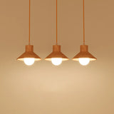Scandinavian Wood Cone LED Kitchen Island Lights Image - 6