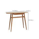 Scandinavian Wood Counter Height Bar Table with Storage Shelf #size