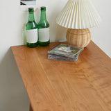Scandinavian Wood Counter Height Bar Table with Storage Shelf Image - 7