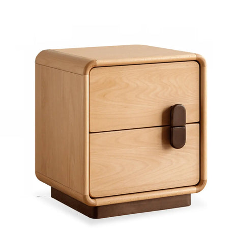 Scandinavian Wood Natural Small Drawer Kids Nightstand Image - 2