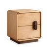 Scandinavian Wood Natural Small Drawer Kids Nightstand Image - 2