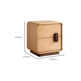 Scandinavian Wood Natural Small Drawer Kids Nightstand #size