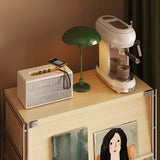 Scandinavian Wood Small Vertical Bookshelf with Drawers Image - 4