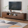 Scandinavian Wood TV Stand with Storage Drawers Image - 2