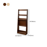 Scandinavian Wood Vertical Open Back Ladder Bookshelf #size