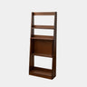Scandinavian Wood Vertical Open Back Ladder Bookshelf Image - 2