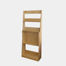 Scandinavian Wood Vertical Open Back Ladder Bookshelf Image - 3