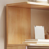 Scandinavian Wooden Vertical Corner L-Shaped Bookshelf Image - 11