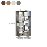 Scandinavian Wooden Vertical Corner L-Shaped Bookshelf #size