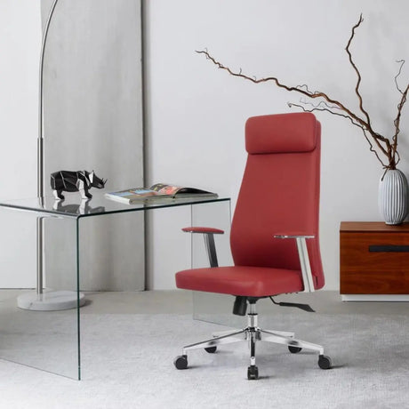 Scarlet Adjustable  Ergonomic Leather Swivel Office Chair Image - 1