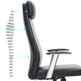 Scarlet Adjustable  Ergonomic Leather Swivel Office Chair Image - 8