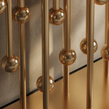 Scratch Resistant Artistic Globe Base Stone Console Table Image - 3