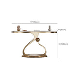 Scratch Resistant Curved Gold Stainless Steel Console Table Image - 10