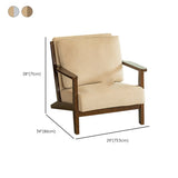 Scratch Resistant Fabric Nut-Brown Wood Frame Loveseat #size