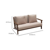 Scratch Resistant Fabric Nut-Brown Wood Frame Loveseat Image - 18