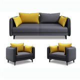 Scratch Resistant Faux Leather Pillow Back Loveseat Image - 13