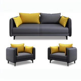 Scratch Resistant Faux Leather Pillow Back Loveseat Image - 15