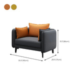 Scratch Resistant Faux Leather Pillow Back Loveseat #size