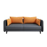 Scratch Resistant Faux Leather Pillow Back Loveseat Image - 4