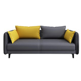 Scratch Resistant Faux Leather Pillow Back Loveseat Image - 6