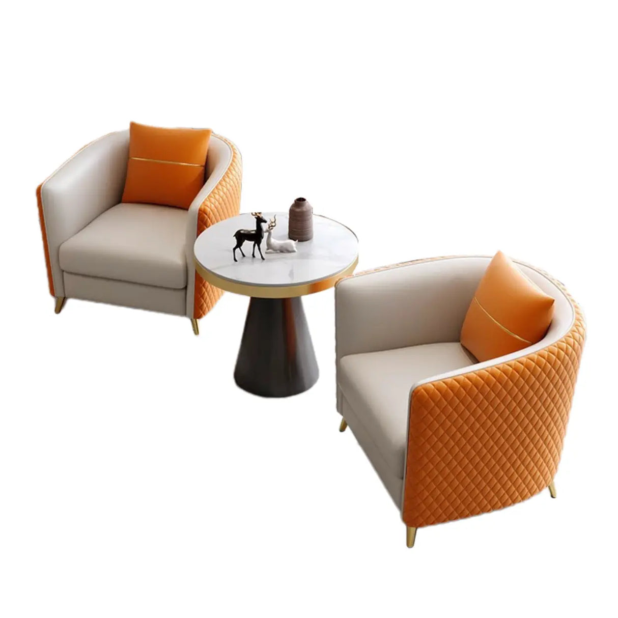 Scratch Resistant Faux Leather Upholstered Back Chair Image - 10