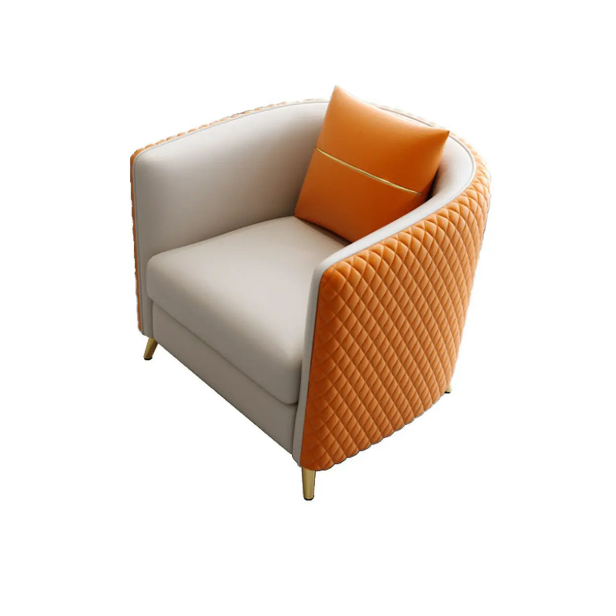Scratch Resistant Faux Leather Upholstered Back Chair Image - 12