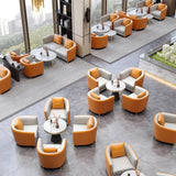 Scratch Resistant Faux Leather Upholstered Back Chair Image - 8