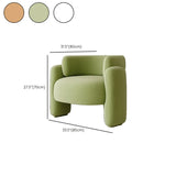 Scratch Resistant Flannel Curved Back Barrel Chair #size