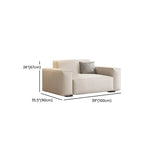 Scratch Resistant Flannel Square Arm Tight Back Sofa #size