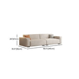 Scratch Resistant Flannel Square Arm Tight Back Sofa Image - 13