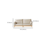 Scratch Resistant Genuine Leather Cushion Back Loveseat Image - 17
