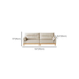 Scratch Resistant Genuine Leather Cushion Back Loveseat Image - 19