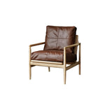 Scratch Resistant Leather Cushion Back Arm Chair Image - 13