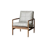 Scratch Resistant Leather Cushion Back Arm Chair Image - 30