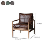 Scratch Resistant Leather Cushion Back Arm Chair #size
