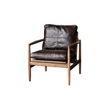 Scratch Resistant Leather Cushion Back Arm Chair Image - 4