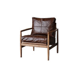 Scratch Resistant Leather Cushion Back Arm Chair Image - 8
