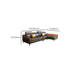 Scratch Resistant Leather Flared Arm Horizontal Sofa #size