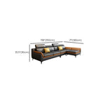 Scratch Resistant Leather Flared Arm Horizontal Sofa Image - 11