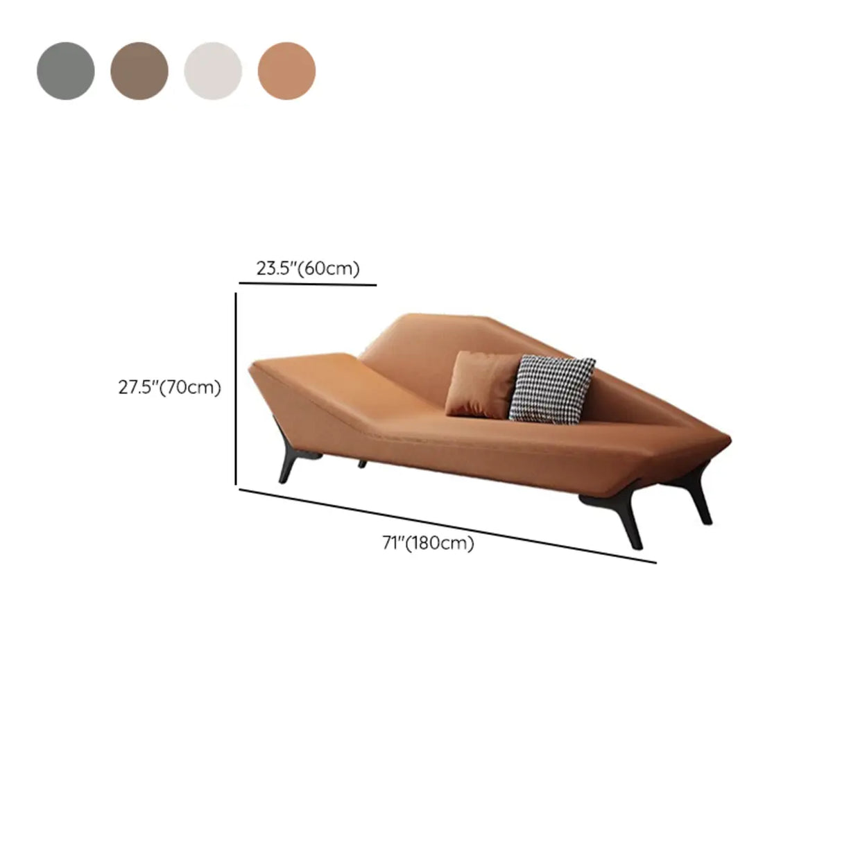 Scratch Resistant Leather Upholstered Left-Arm Chaise 