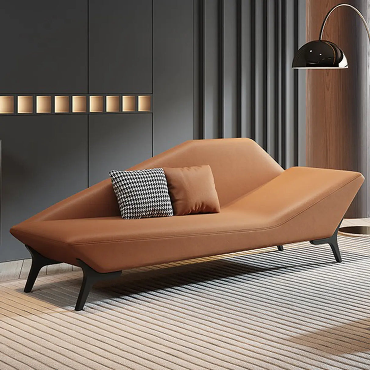 Scratch Resistant Leather Upholstered Left-Arm Chaise Image - 3