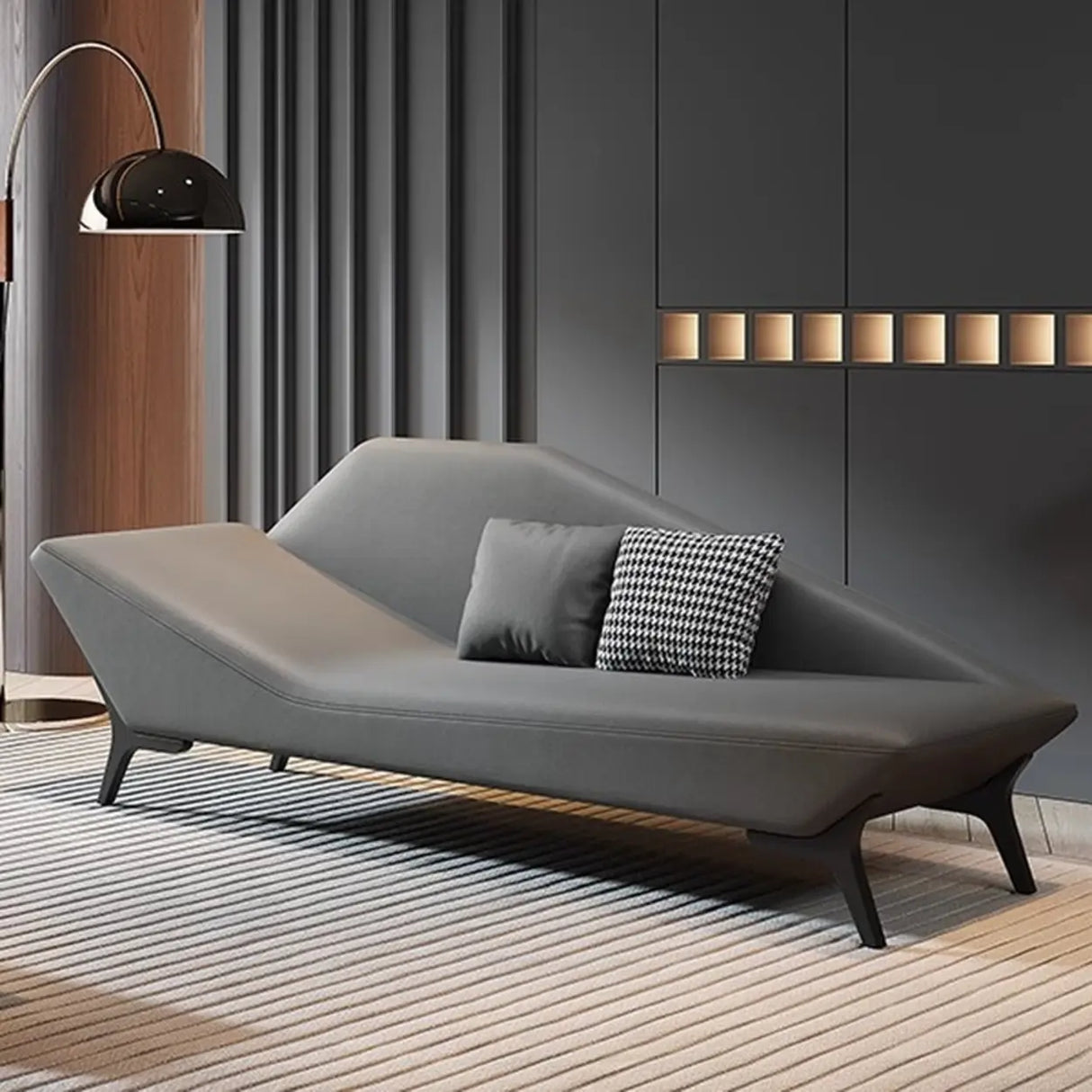 Scratch Resistant Leather Upholstered Left-Arm Chaise Image - 6