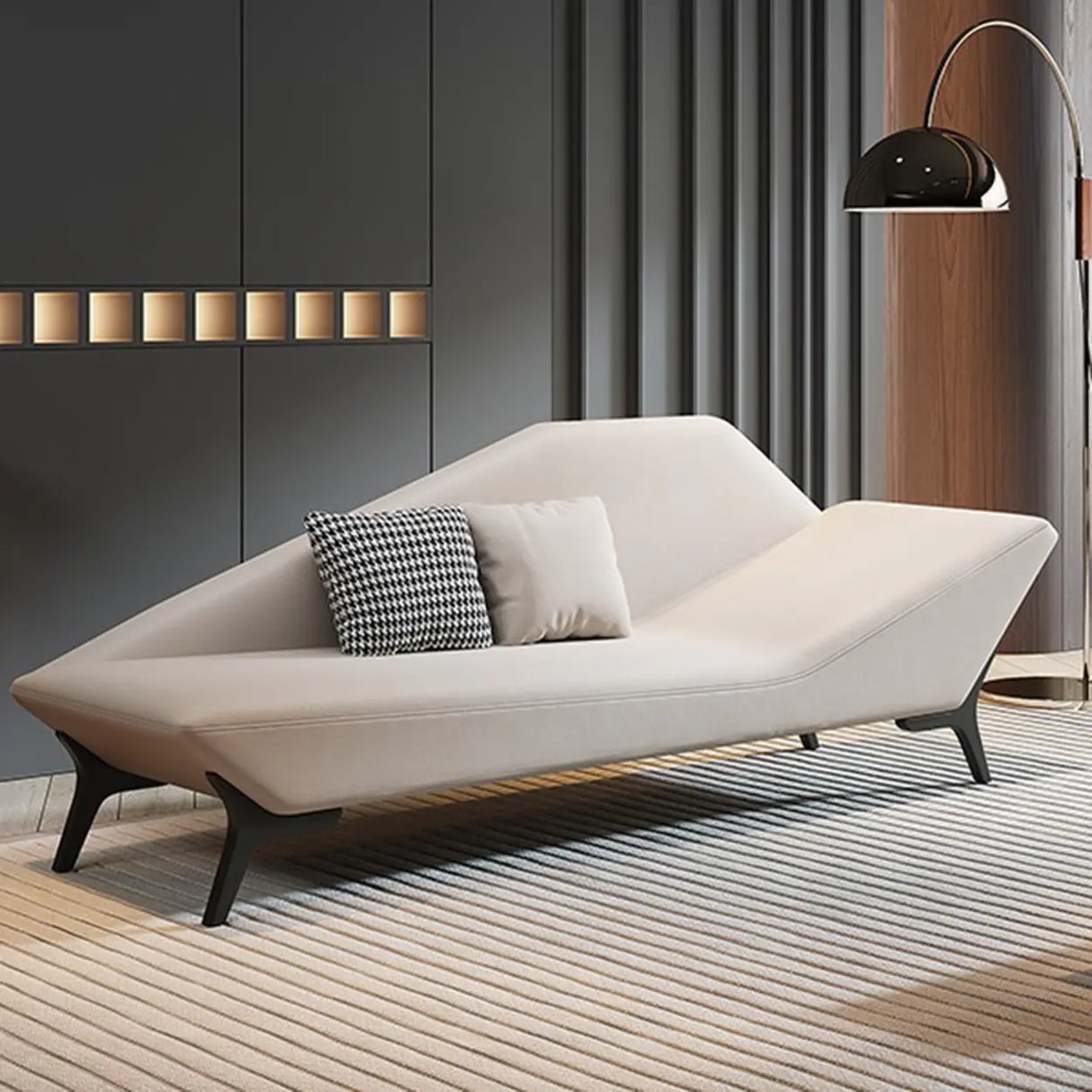 Scratch Resistant Leather Upholstered Left-Arm Chaise Image - 9